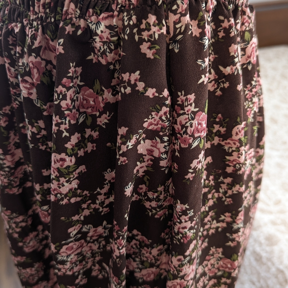 NWOT Off Shoulder Floral Maxi Dress Spring Cottagecore Festival Boho Western XS - Picture 12 of 16